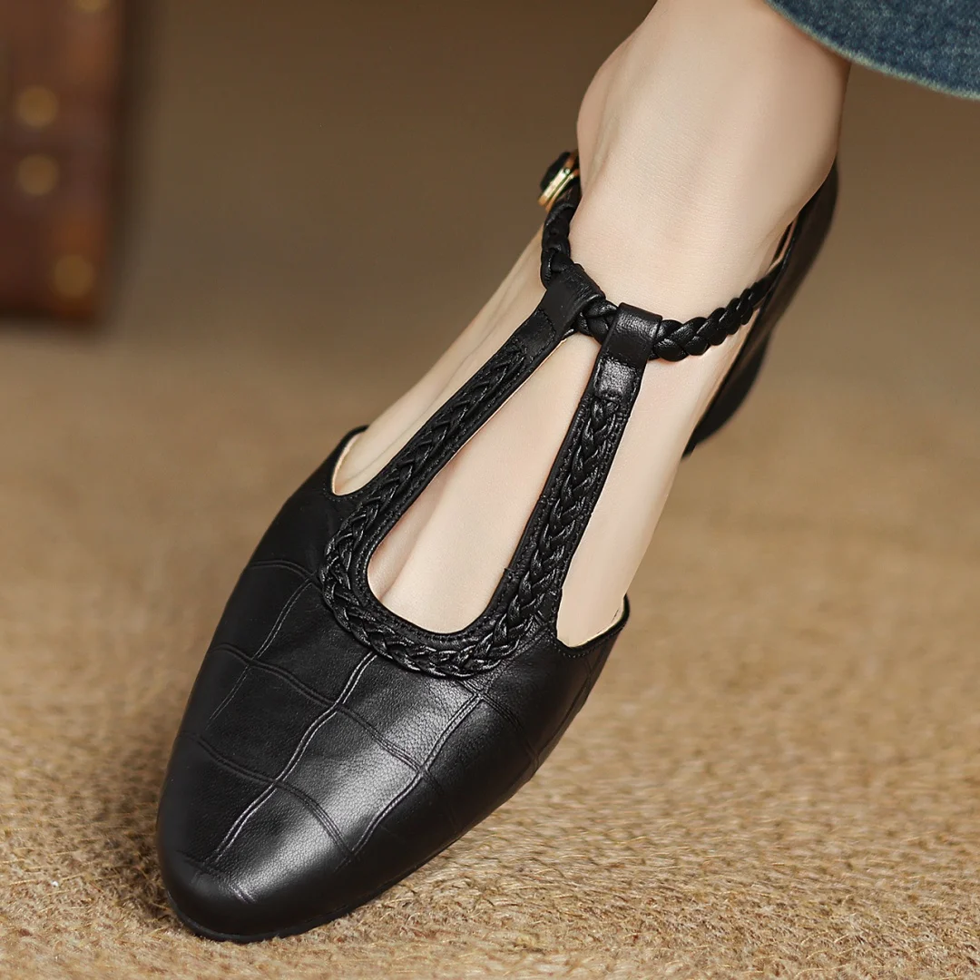 Sarah | Leather Mary Janes