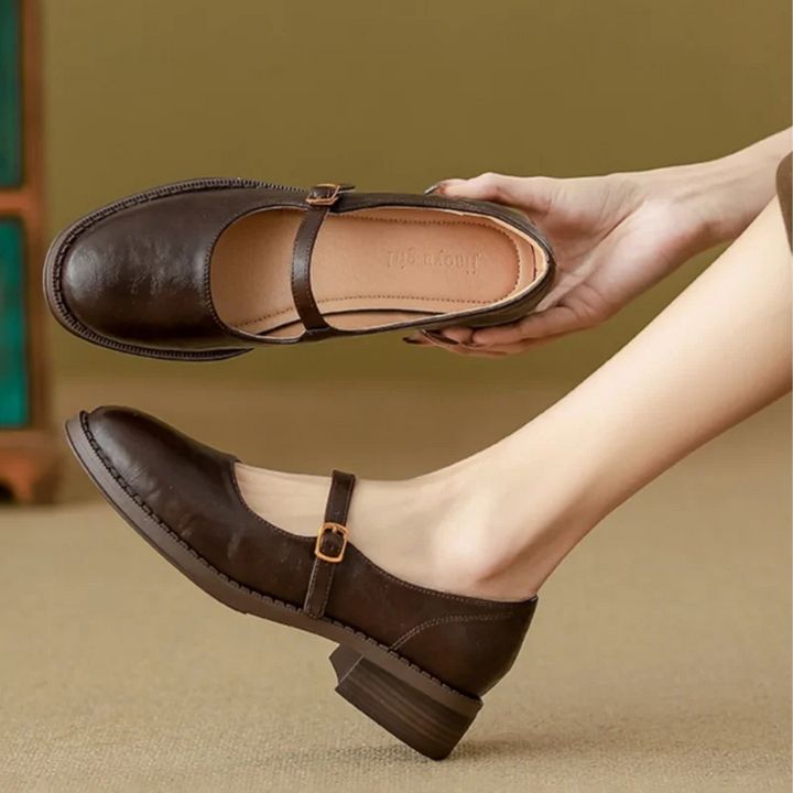 Diana | Classic Leather Mary Janes